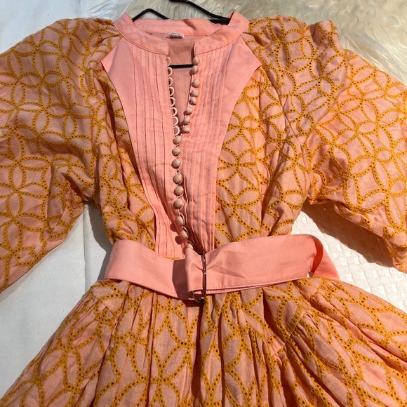 AOX Button Down Shift Swing Dress Ruffle Sleeve Midi Sundress Pockets Mini Skirt - Picture 3 of 9